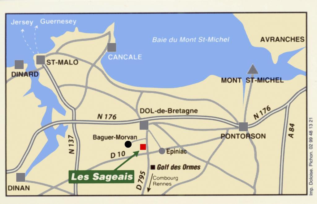 Gite Les Sageais Hotel Baguer-Morvan Bagian luar foto